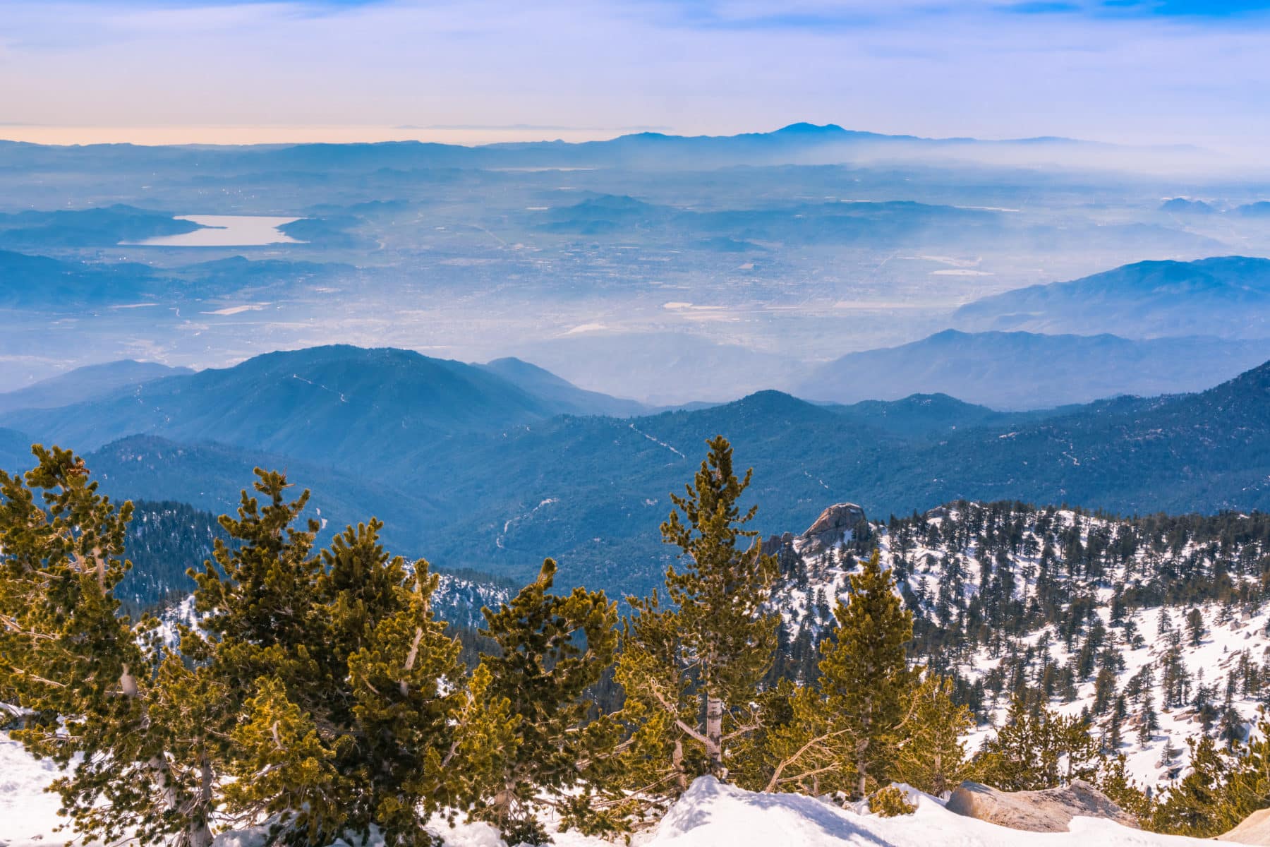 View towards Hemet, CA and Diamond Valley Lake