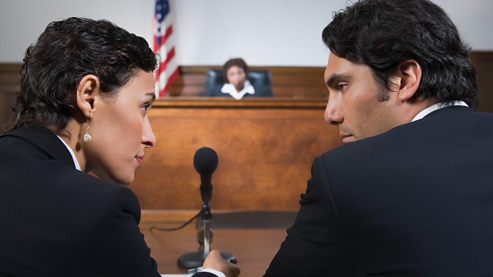 Lawyer And Client Talking Stock Photo