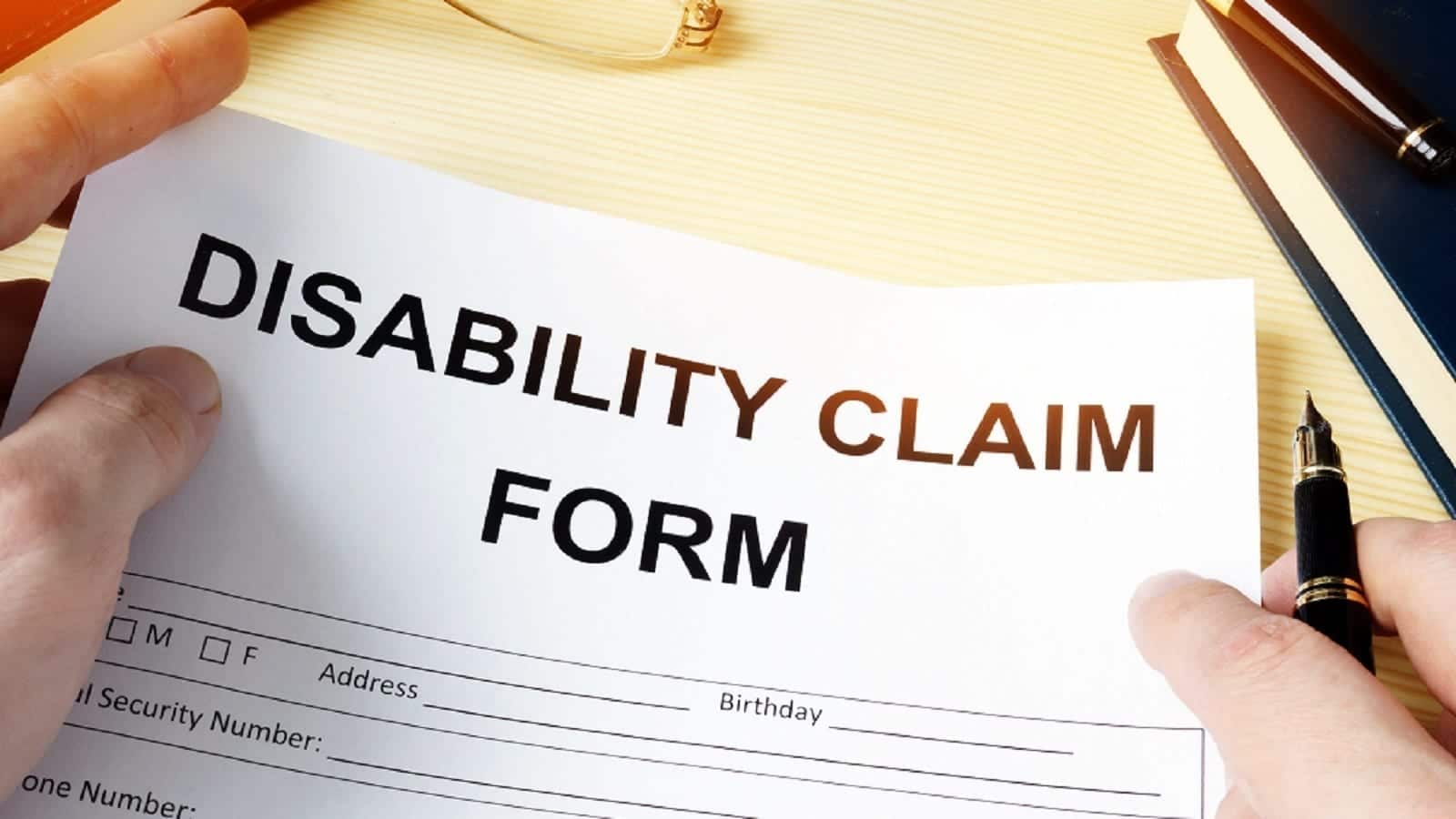 Disability Claim Form Stock Photo