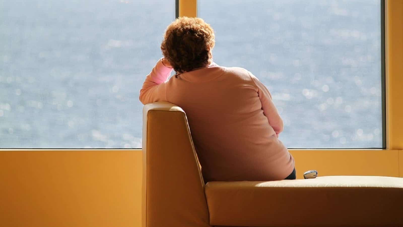 Elderly Lady Home Window