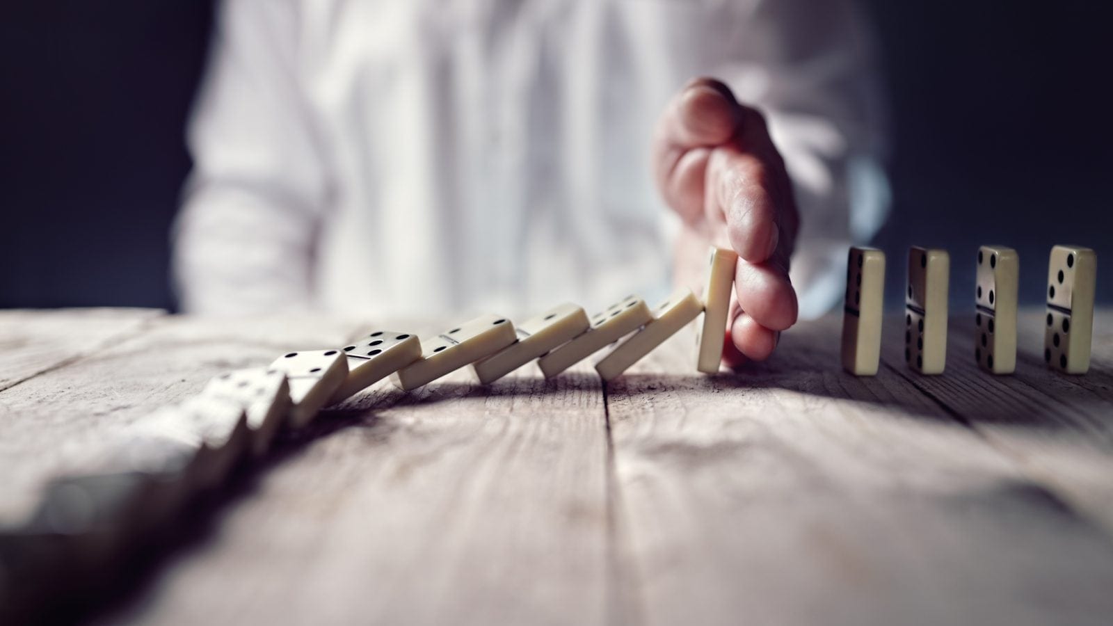 Domino Effect Stock Photo