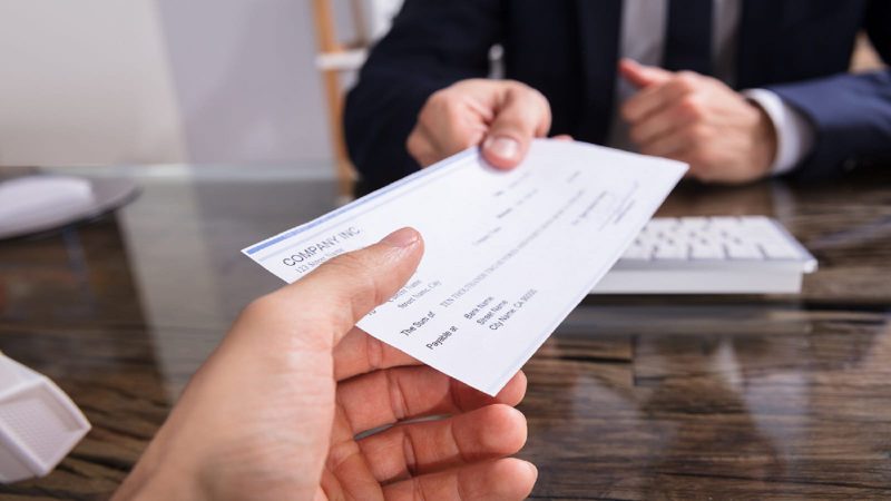 Social Security Disability Check Stock Photo